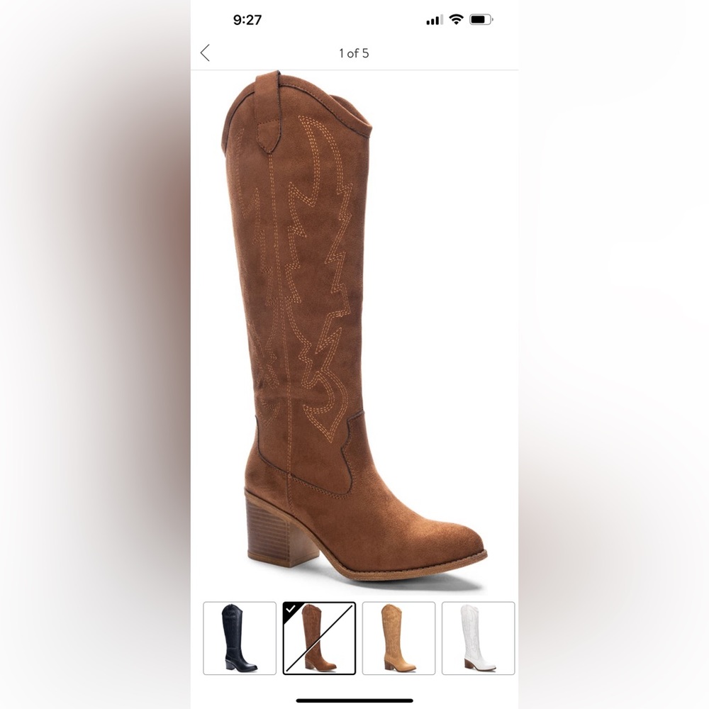 Dirty Laundry Tall Faux Suede Camel Cowboy Boots